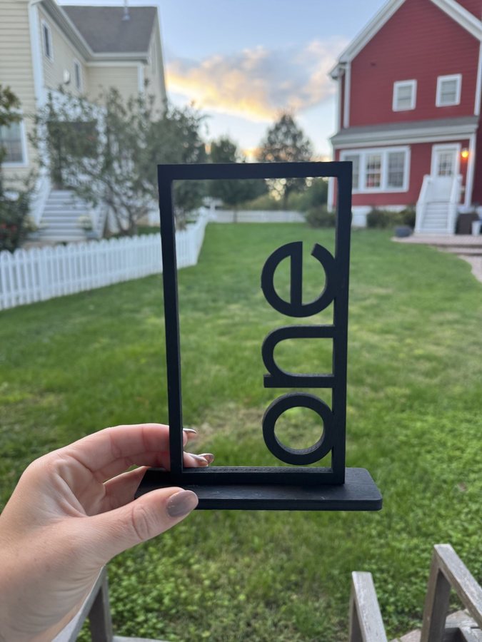 Wooden Table Numbers (Black)