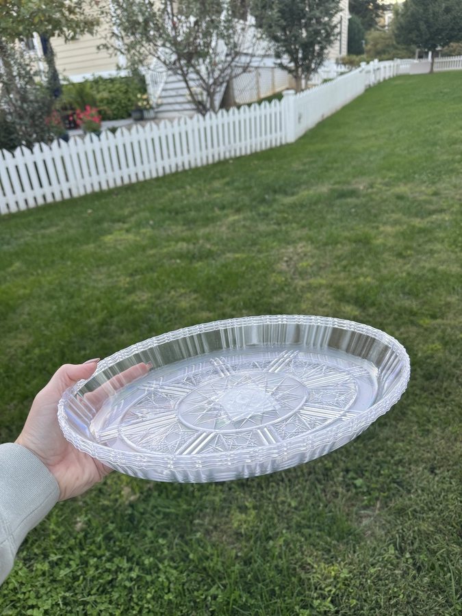 Clear Oval Serving Tray