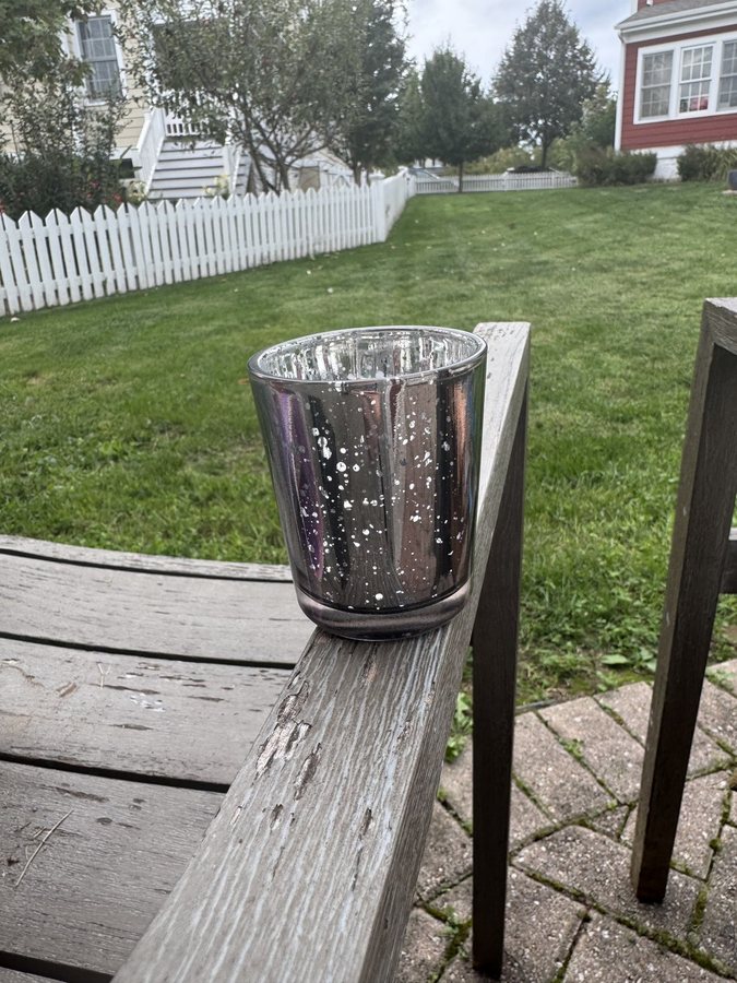 Votives in Speckled Glass