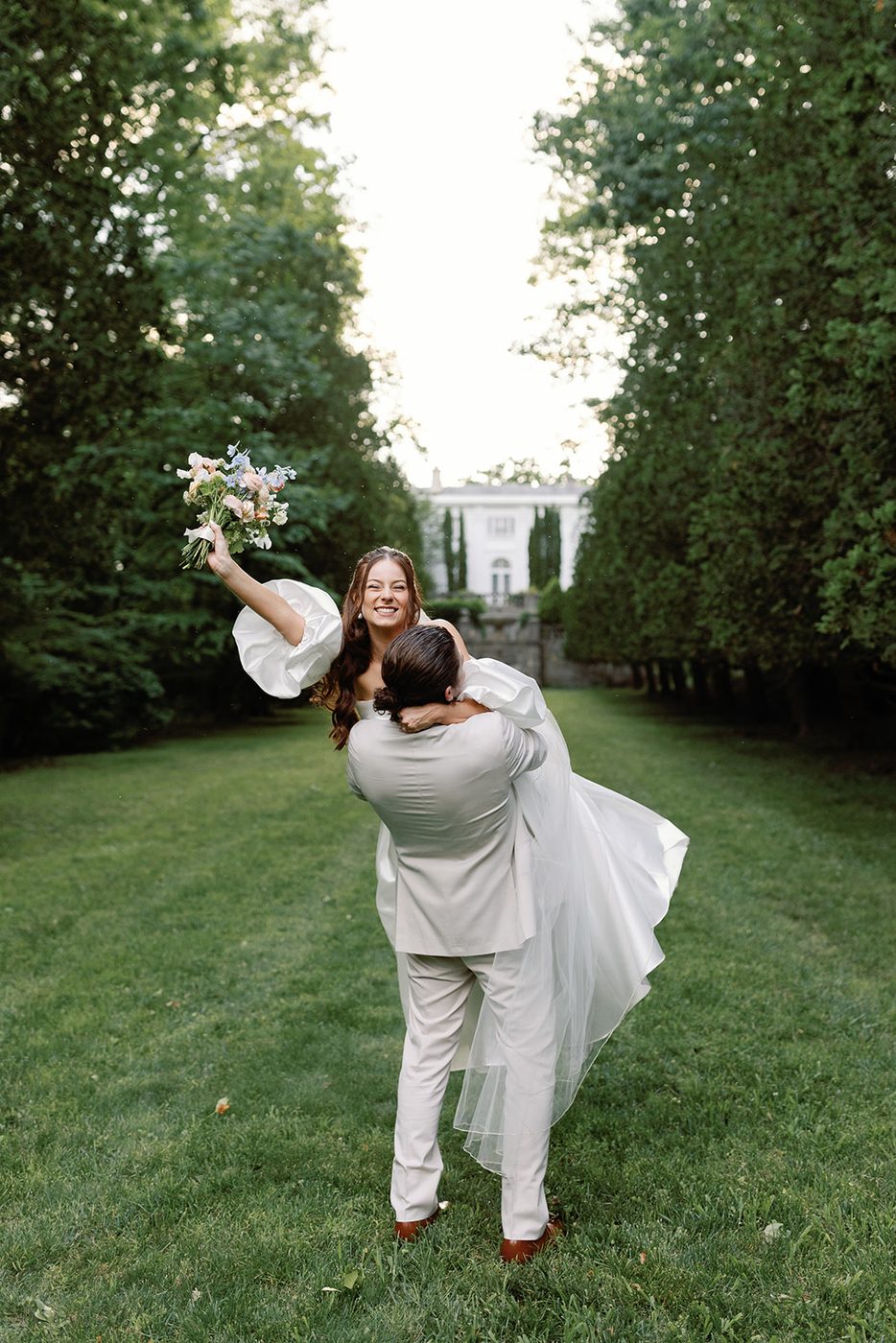 Celebrating couple